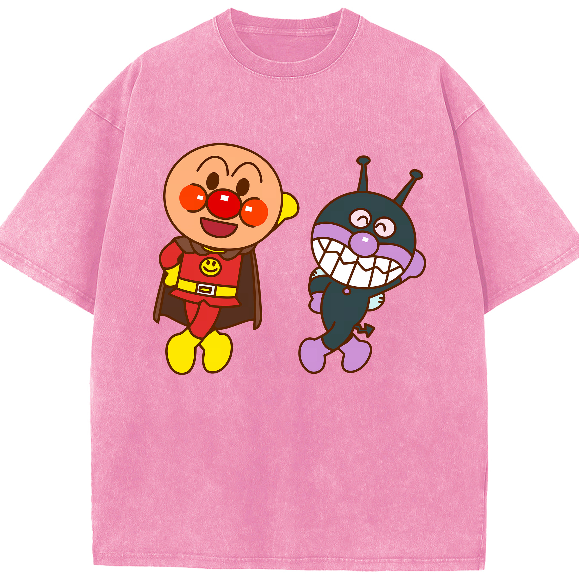 （画像用） アンパンマン Anpanman 綿100% ヴィンテージ風 半袖Tシャツ（フロントプリント）